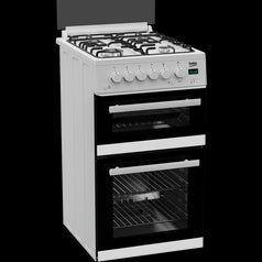 Beko EDG507W 50cm Wide Freestanding Gas Cooker