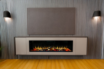 Katell Bari83” Luminosa Wall Mounted Electric Fire Suite